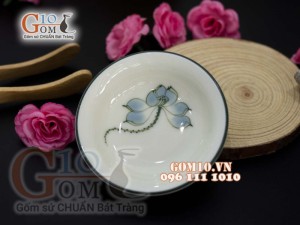 Bộ gia vị men kem vẽ Sen xanh
