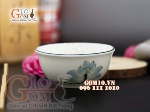 Bộ gia vị men kem vẽ Sen xanh