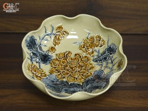 Bộ hoa mặt trời men hoàng tộc, đường kính 55cm