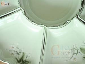 Bộ hoa mặt trời ngọc vẽ hoa Bưởi trắng, đường kính 55cm