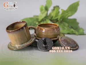 Bộ phin cà phê men hỏa biến nâu
