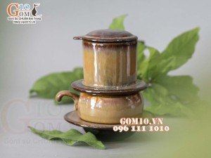 Bộ phin cà phê men hỏa biến nâu