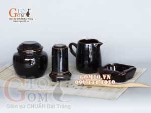 Bộ phụ kiện men hỏa biến đen, 4 món