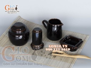Bộ phụ kiện men hỏa biến đen, 4 món