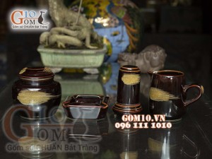 Bộ phụ kiện men hỏa biến màu mật ong