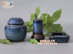 Bộ phụ kiện men hỏa biến xanh, 3 món