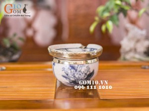 Bộ phụ kiện men rạn cổ vẽ sen