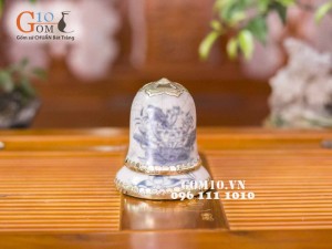 Bộ phụ kiện men rạn cổ vẽ sen