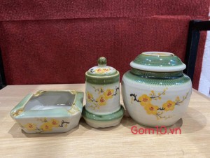 Bộ phụ kiện men vuốt vẽ hoa mai vàng