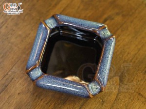 Bộ phụ kiện tròn men hỏa biến xanh đá