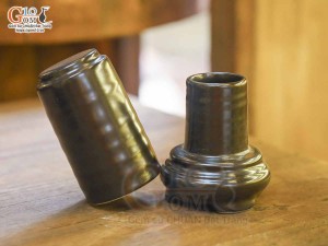 Bộ phụ kiện tròn men nâu ganh