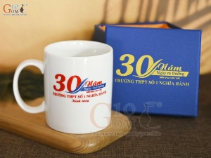 Bộ quà tặng in logo kỷ niệm 30 năm ngày ra trường, trường THPT Số 1 Nghĩa Hành