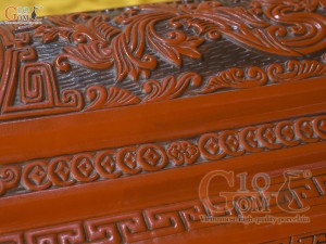 Bộ quách tiểu gốm khắc nổi Rồng Hóa Đại Cát, 80cm