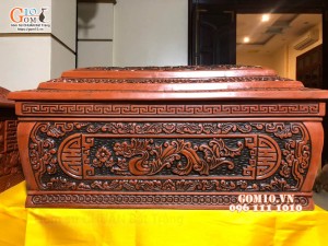 Bộ quách tiểu cội nguồn Văn Lang Âu Lạc khắc nổi cao cấp, 80x38cm