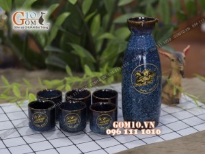 Bộ sake men hỏa biến - in logo 