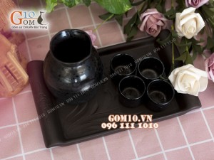 Bộ sake rượu, khay chữ nhật 330ml