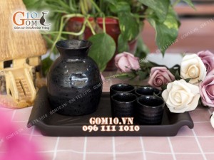 Bộ sake rượu, khay chữ nhật 330ml