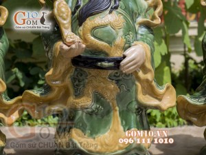 Bộ tam đa Phúc Lộc Thọ men ngọc, cao 60cm