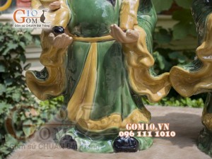 Bộ tam đa Phúc Lộc Thọ men ngọc, cao 60cm