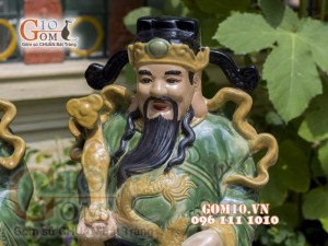 Bộ tam đa Phúc Lộc Thọ men ngọc, cao 60cm