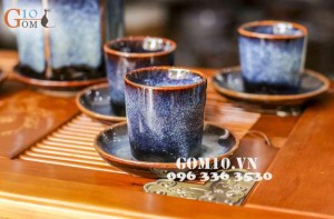 Bộ tích dáng vuông men xanh sóng biển