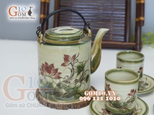 Bộ tích men vuốt vẽ sen 1,5L