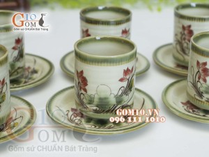 Bộ tích men vuốt vẽ sen 1,5L