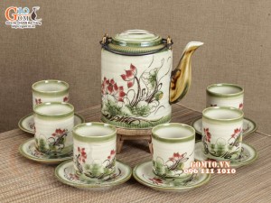 Bộ tích men vuốt vẽ sen 1,5L