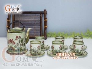 Bộ tích men vuốt vẽ sen 1,5L