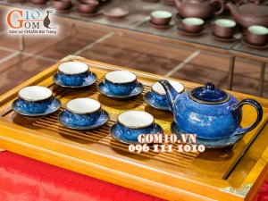 Bộ trà dáng tống hỏa biến thanh điểu CỐT GỐM