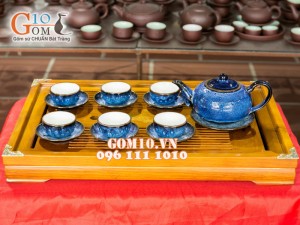 Bộ trà dáng tống hỏa biến thanh điểu CỐT GỐM
