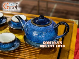 Bộ trà dáng tống hỏa biến thanh điểu CỐT GỐM