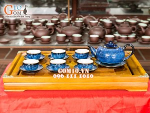 Bộ trà dáng tống hỏa biến thanh điểu CỐT GỐM