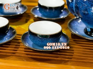 Bộ trà đèn thần hỏa biến thanh điểu CỐT GỐM