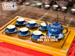 Bộ trà đèn thần hỏa biến thanh điểu CỐT GỐM