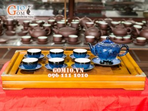 Bộ trà đèn thần hỏa biến thanh điểu CỐT GỐM
