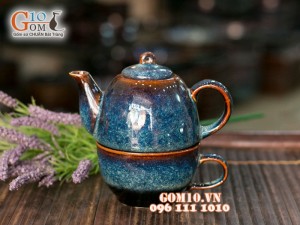 Bộ trà Độc ẩm men hỏa  biến