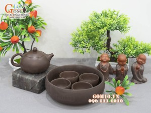 Ấm trà gốm nâu dáng Tây Thi, 150ml (Ấm lẻ)