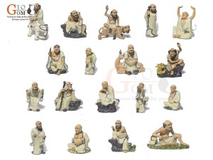 Bộ tượng 18 vị La Hán men rạn