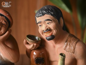 Bộ tượng Chí Phèo -Thị Nở, cao 30cm