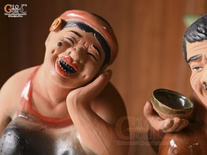 Bộ tượng Chí Phèo -Thị Nở, cao 30cm