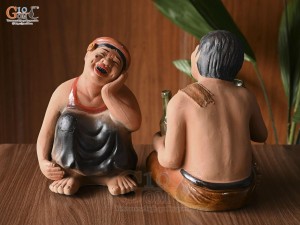 Bộ tượng Chí Phèo -Thị Nở, cao 30cm