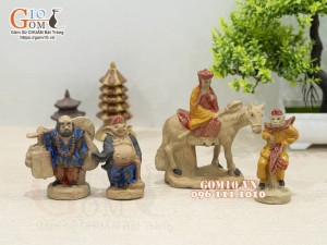 Bộ tượng gốm Tây Du Ký cao 7-11cm