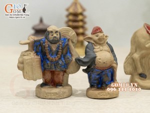 Bộ tượng gốm Tây Du Ký cao 7-11cm
