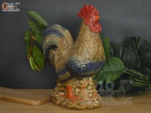 Bộ tượng gốm tiểu cảnh đàn gà, cao 40cm