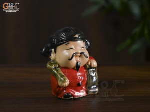 Bộ tượng gốm tiểu tam đa Phúc Lộc Thọ, cao 7,5cm (Màu ngẫu nhiên)