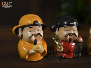 Bộ tượng gốm tiểu tam đa Phúc Lộc Thọ, cao 7,5cm (Màu ngẫu nhiên)