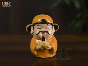 Bộ tượng gốm tiểu tam đa Phúc Lộc Thọ, cao 7,5cm (Màu ngẫu nhiên)
