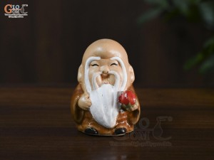 Bộ tượng gốm tiểu tam đa Phúc Lộc Thọ, cao 7,5cm (Màu ngẫu nhiên)