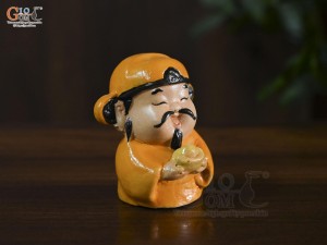 Bộ tượng gốm tiểu tam đa Phúc Lộc Thọ, cao 7,5cm (Màu ngẫu nhiên)